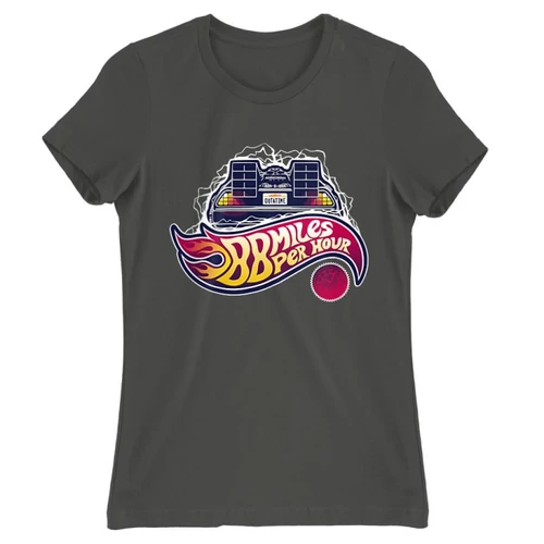 Sötétszürke Vissza a jövőbe női rövid ujjú póló