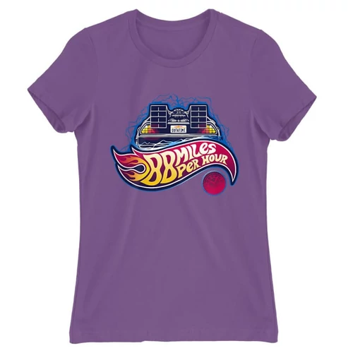 Világoslila Vissza a jövőbe női rövid ujjú póló