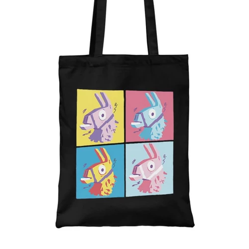 Fekete Fortnite vászontáska - Fortnite Llamas