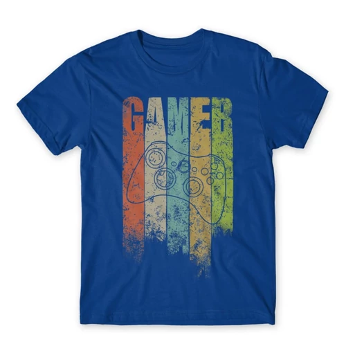 Királykék Gamer - férfi rövid ujjú póló - Colors