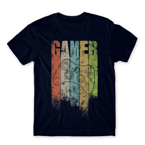 Sötétkék Gamer - férfi rövid ujjú póló - Colors