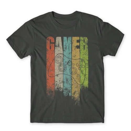 Stétszürke Gamer - férfi rövid ujjú póló - Colors