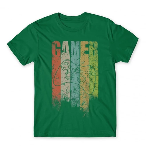 Zöld Gamer - férfi rövid ujjú póló - Colors