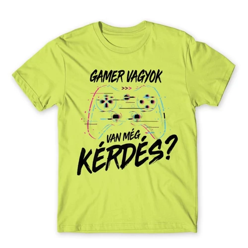 Almazöld Gamer vagyok, van még kérdés? - férfi rövid ujjú póló 