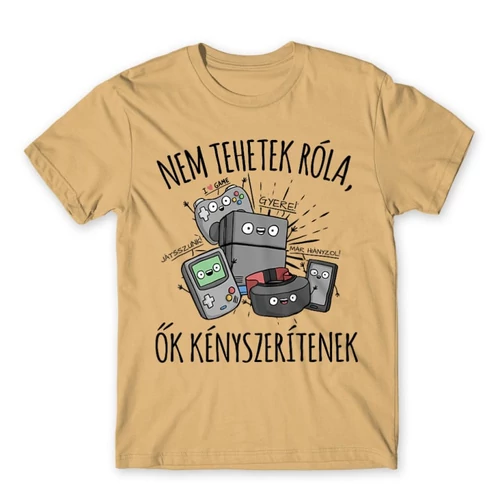Homok Nem tehetek róla, ők kényszerítenek - férfi rövid ujjú póló