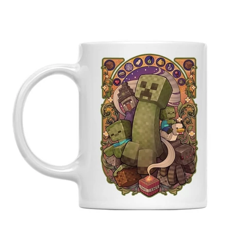 Minecraft bögre - Art Nouveau