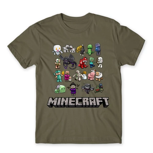 Cink Minecraft férfi rövid ujjú póló - Minecraft characters