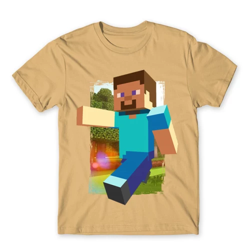 Homok Minecraft férfi rövid ujjú póló - Clipart