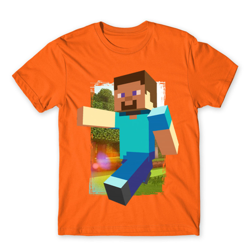 Narancs férfi rövid ujjú póló - Clipart