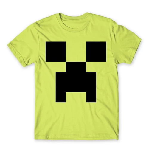 Almazöld Minecraft férfi rövid ujjú póló - Creeper face