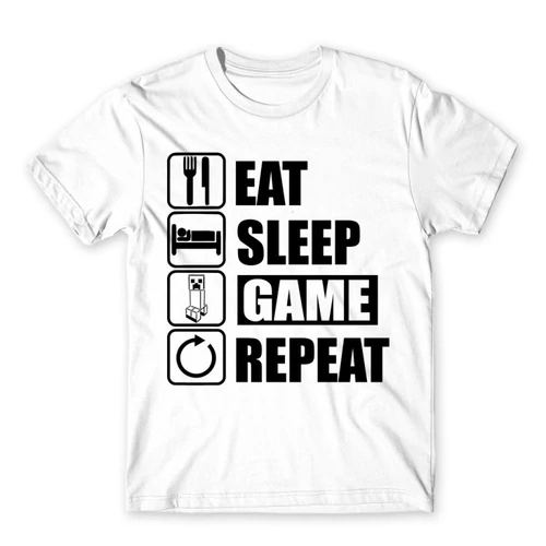 Fehér Minecraft férfi rövid ujjú póló - Creeper free hugs