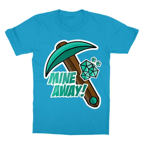 Atollkék Minecraft gyerek rövid ujjú póló - Mine away