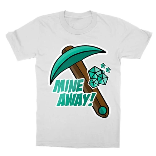 Fehér Minecraft gyerek rövid ujjú póló - Mine away