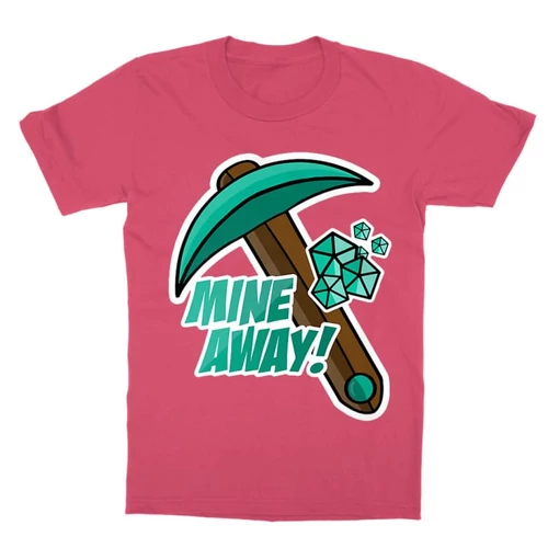 Pink Minecraft gyerek rövid ujjú póló - Mine away