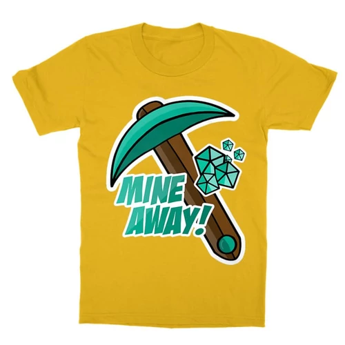 Sárga Minecraft gyerek rövid ujjú póló - Mine away
