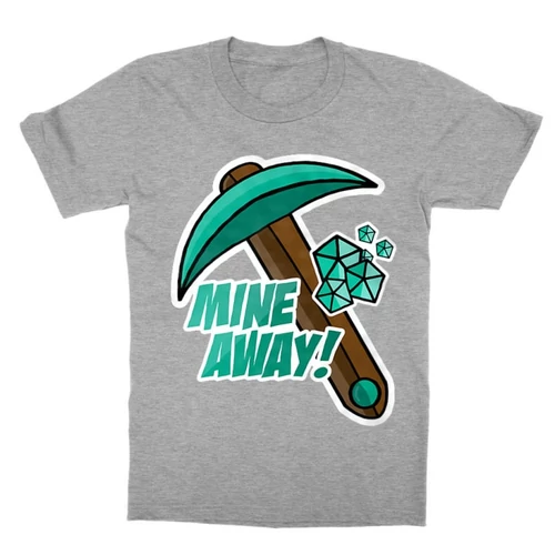 Sportszürke Minecraft gyerek rövid ujjú póló - Mine away