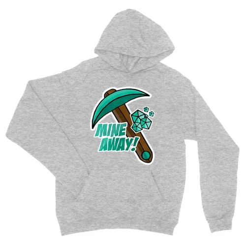 Sportszürke Minecraft unisex kapucnis pulóver - Mine away