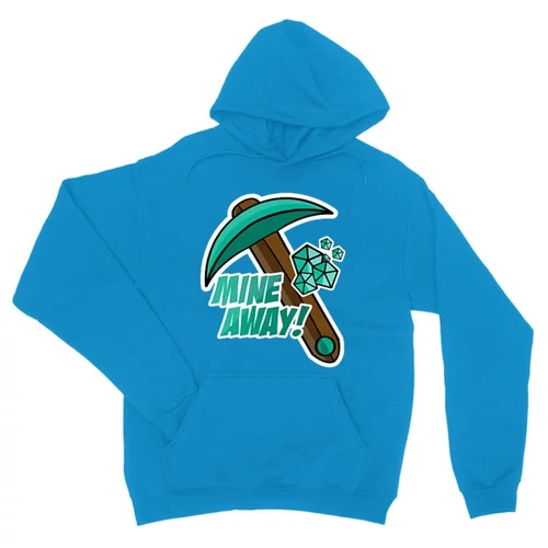 Zafírkék Minecraft unisex kapucnis pulóver - Mine away