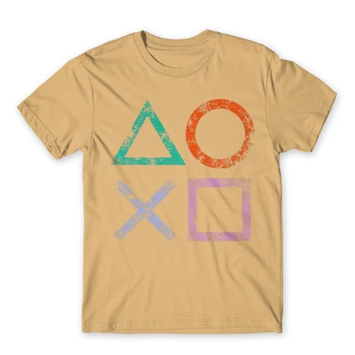 Homok PlayStation - férfi rövid ujjú póló - Symbols