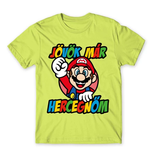 Almazöld Super Mario férfi rövid ujjú póló - Herceg