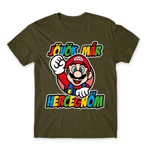 Khaki Super Mario férfi rövid ujjú póló - Herceg