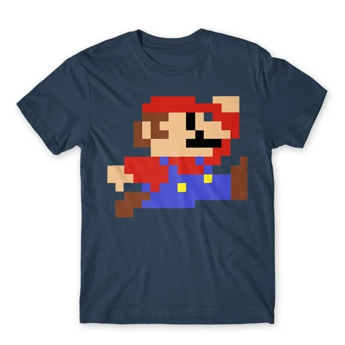 Denim Super Mario férfi rövid ujjú póló - Jump