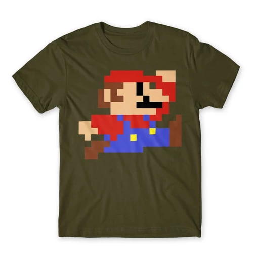 Khaki Super Mario férfi rövid ujjú póló - Jump