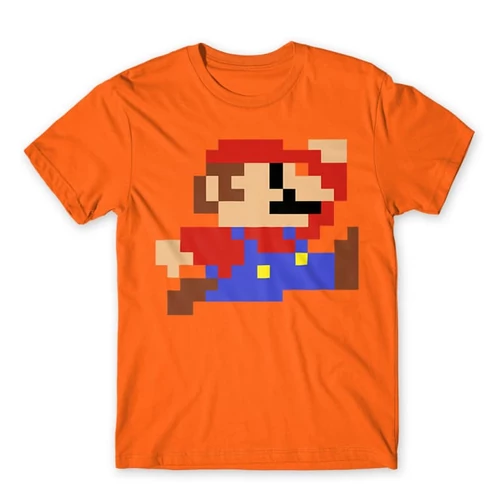 Narancs Super Mario férfi rövid ujjú póló - Jump