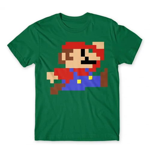 Zöld Super Mario férfi rövid ujjú póló - Jump