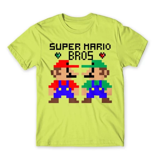 Almazöld Super Mario férfi rövid ujjú póló - Super Mario Bros