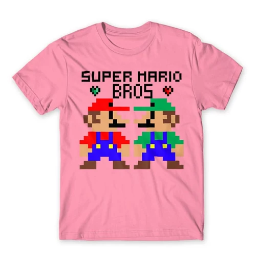 Világos Super Mario férfi rövid ujjú póló - Super Mario Bros