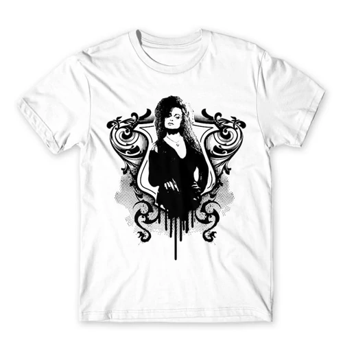 Fehér Harry Potter férfi rövid ujjú póló - Bellatrix Lestrange