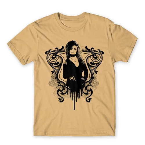 Homok Harry Potter férfi rövid ujjú póló - Bellatrix Lestrange
