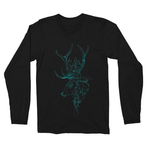 Fekete Harry Potter férfi hosszú ujjú póló - Expecto Patronum Art
