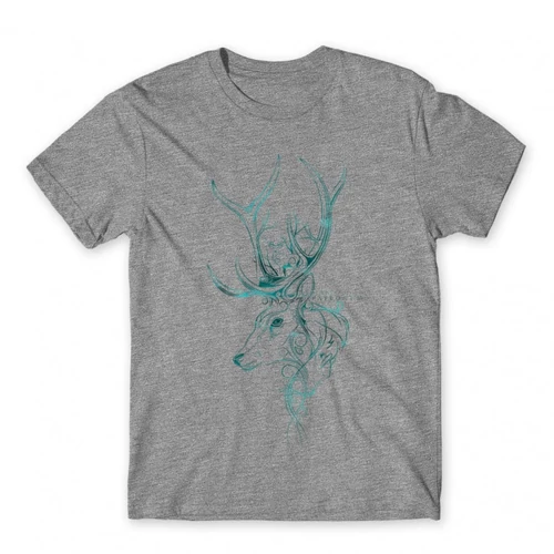 Sportszürke Harry Potter férfi rövid ujjú póló - Expecto Patronum Art