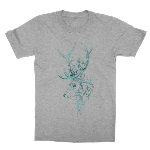 Sportszürke Harry Potter gyerek rövid ujjú póló - Expecto Patronum Art