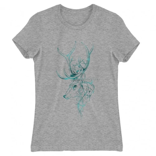 Sportszürke Harry Potter női rövid ujjú póló - Expecto Patronum Art
