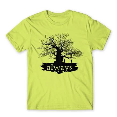 Almazöld Harry Potter férfi rövid ujjú póló - Always Tree silhouette
