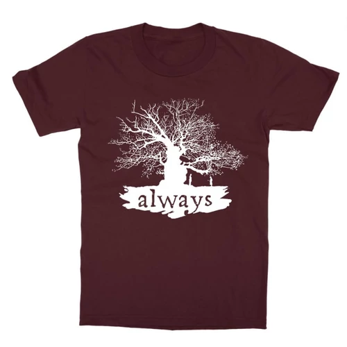 Bordó Harry Potter gyerek rövid ujjú póló - Always Tree silhouette