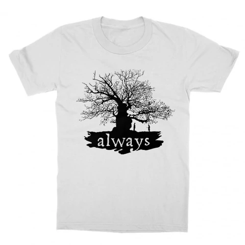 Fehér Harry Potter gyerek rövid ujjú póló - Always Tree silhouette