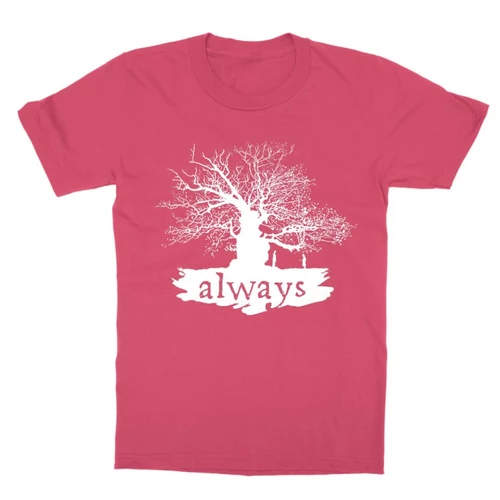 Pink Harry Potter gyerek rövid ujjú póló - Always Tree silhouette