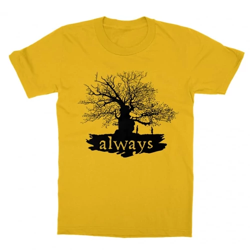 Sárga Harry Potter gyerek rövid ujjú póló - Always Tree silhouette