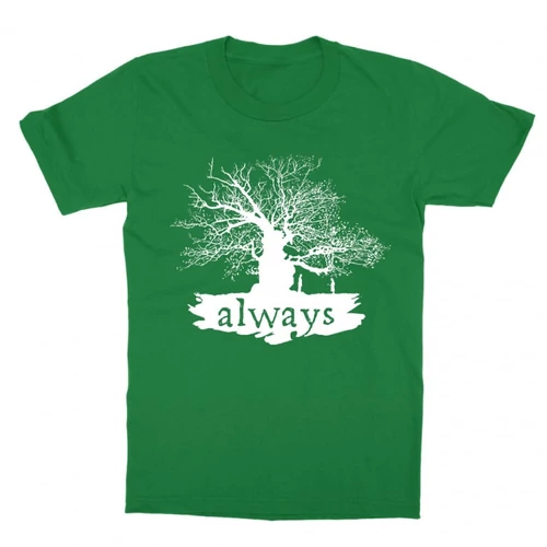 Zöld Harry Potter gyerek rövid ujjú póló - Always Tree silhouette