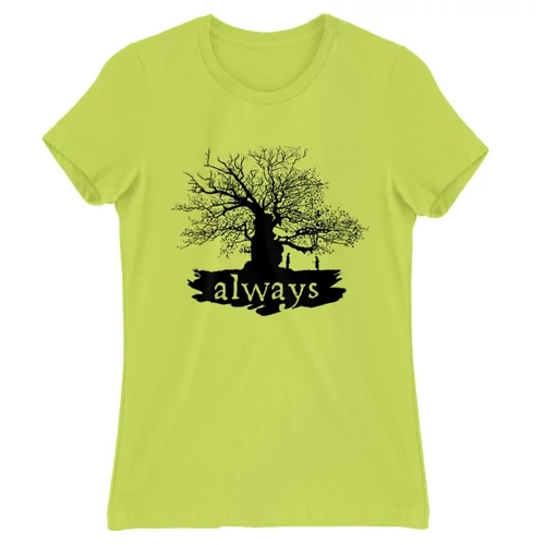 Almazöld Harry Potter női rövid ujjú póló - Always Tree silhouette