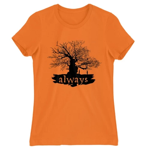 Narancs Harry Potter női rövid ujjú póló - Always Tree silhouette