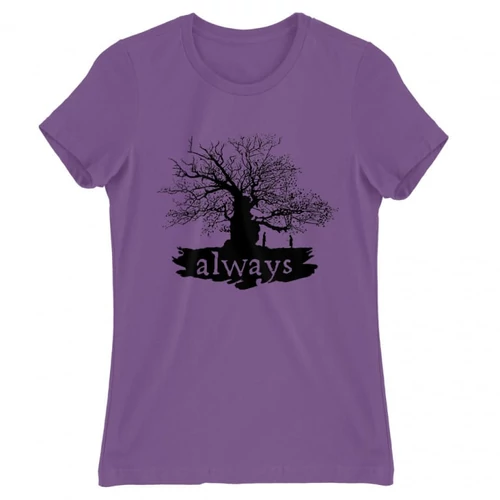 Világoslila Harry Potter női rövid ujjú póló - Always Tree silhouette