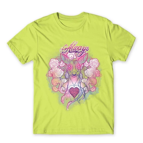 Almazöld Harry Potter férfi rövid ujjú póló - Always deer