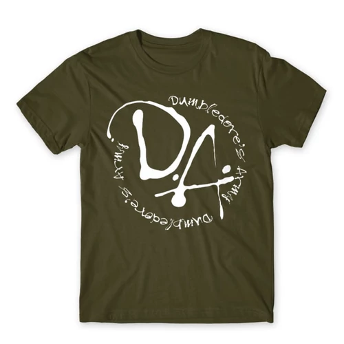 Khaki Harry Potter férfi rövid ujjú póló - D.A Logo