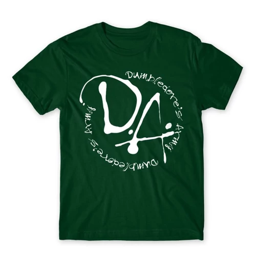 Sötétzöld Harry Potter férfi rövid ujjú póló - D.A Logo