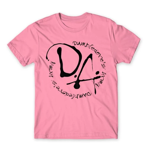 Világos rózsaszín Harry Potter férfi rövid ujjú póló - D.A Logo